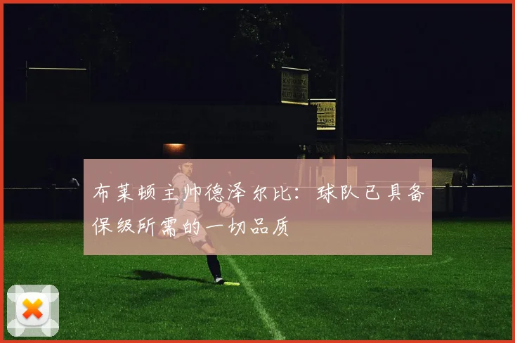 布莱顿主帅德泽尔比：球队已具备保级所需的一切品质
